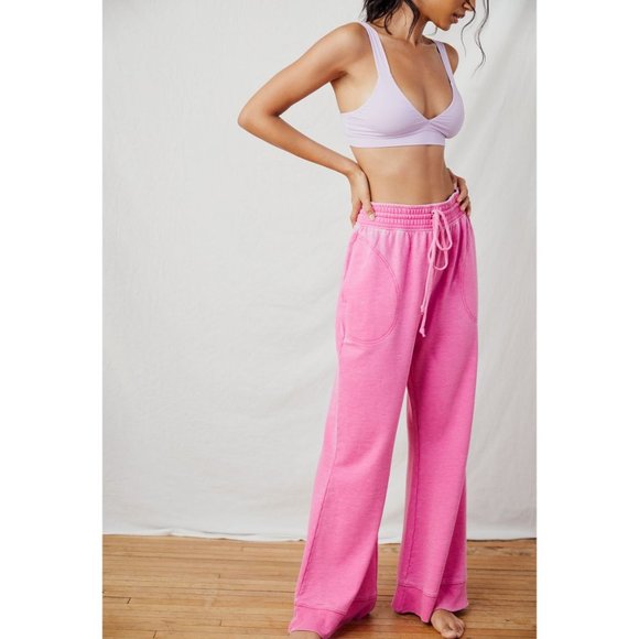 Free People Pants - NWT Free People Cozy Cool Lounge Pant / Prom Pink
